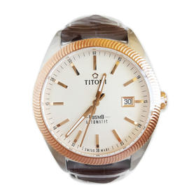 【全新】TITONI 梅花878 SRG-ST-606自动机械机芯日期显示41MM（男款）Cosmo 宇宙系列精钢/皮带170426NJ98