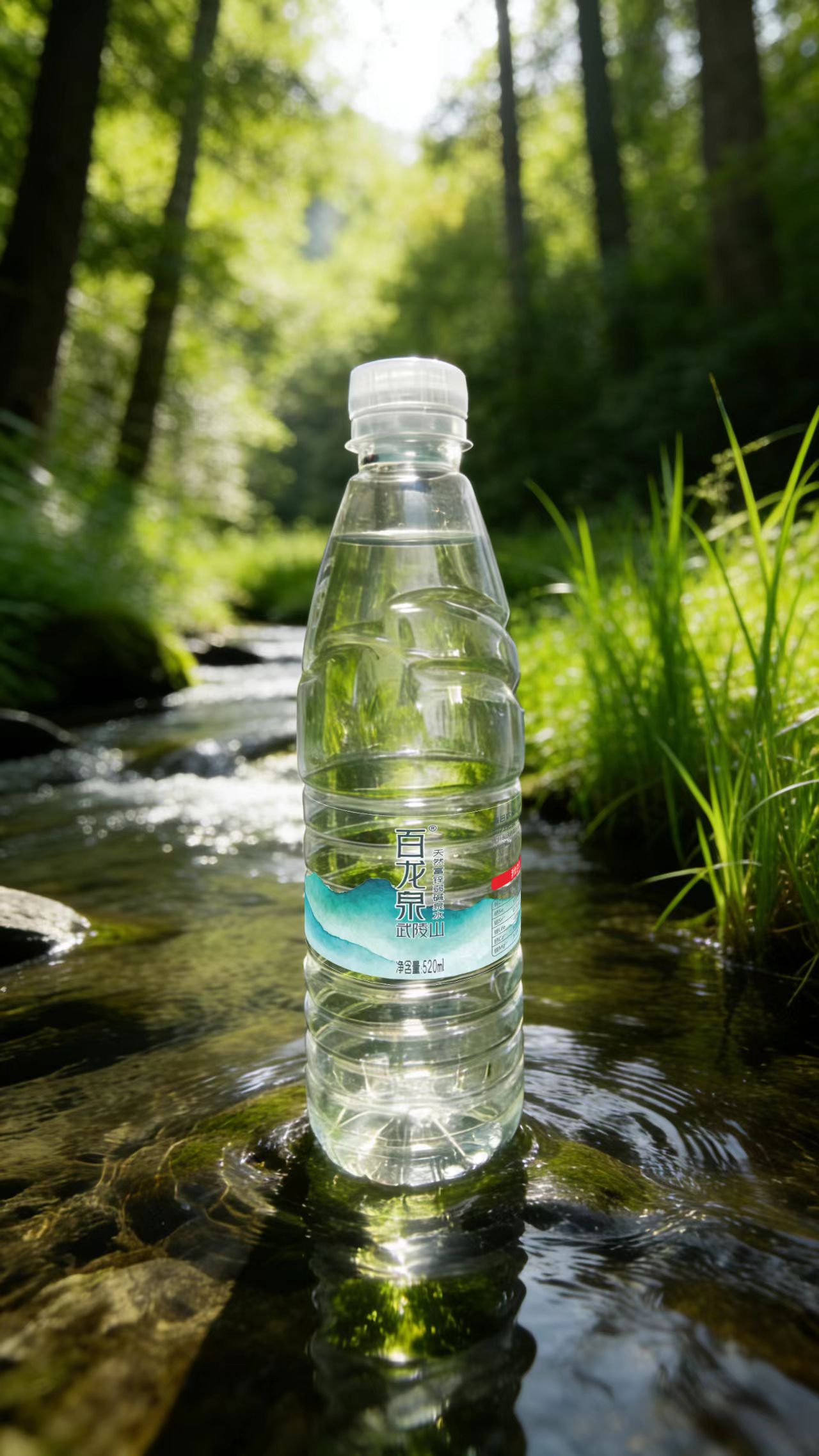 百龙泉天然山泉水　520ml/瓶　 武汉市内配送上门