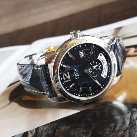 【全新】TITONI 梅花83688 S-ST-296天文台认证自动机械机芯日期显示40MM（男款）Master Series 大师系列精钢/皮带170426NJ38 商品图5