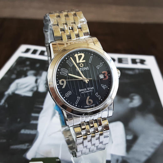 【全新】TITONI 梅花83738 S-369自动机械机芯日期显示透明表背39MM（男款）Space Star 天星系列精钢170426NJ96 商品图3