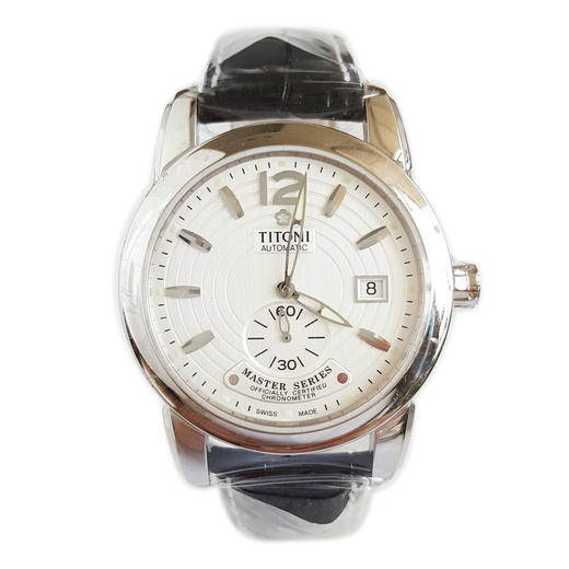 【全新】TITONI 梅花83688 S-ST-297天文台认证自动机械机芯日期显示40MM（男款）Master Series 大师系列精钢/皮带170426NJ34 商品图0