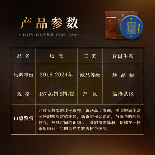 5月16日中午12点【凤票】第二代凤票重磅升级来袭横跨7年冰岛老寨的时间之味比贵重更贵重 比奢侈更奢侈，357克/饼*5饼/提 商品图1