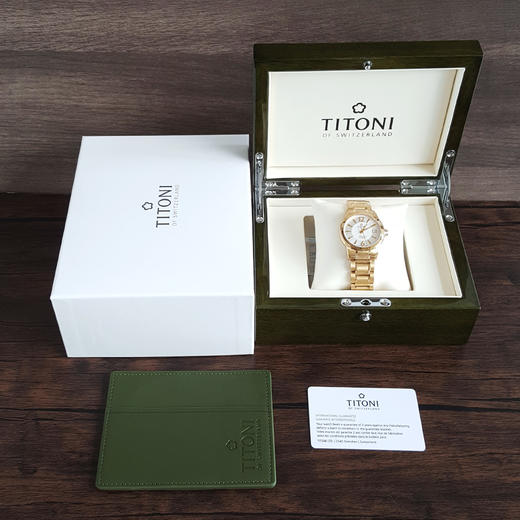 【全新】TITONI 梅花83933 G-323自动机械机芯日期显示38MM（男款）Airmaster 空中霸王系列镀金170426NJ09 商品图1