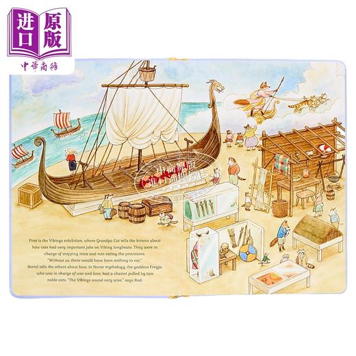 【中商原版】Cat Family at The Museum 猫猫家族的博物馆游记 英文原版 进口图书 儿童绘本 动物故事图画书 翻翻书 商品图2