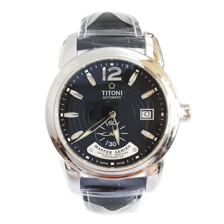 【全新】TITONI 梅花83688 S-ST-296天文台认证自动机械机芯日期显示40MM（男款）Master Series 大师系列精钢/皮带170426NJ38