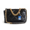 【95新】CHANEL香奈儿19bag系列AS1162 B03930 94305黑金羊皮Maxi 19Bag链条包手提单肩包女士140526AK08 商品缩略图4
