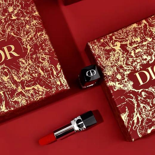 「520&618宠粉礼遇」【送迪奥甜心香水5ml+送礼袋】Dior迪奥口红烈艳蓝金唇膏丝绒哑光节日限量礼物5支装礼盒『色号：#999哑光#720丝绒#772哑光#951哑光#735哑光』 商品图3
