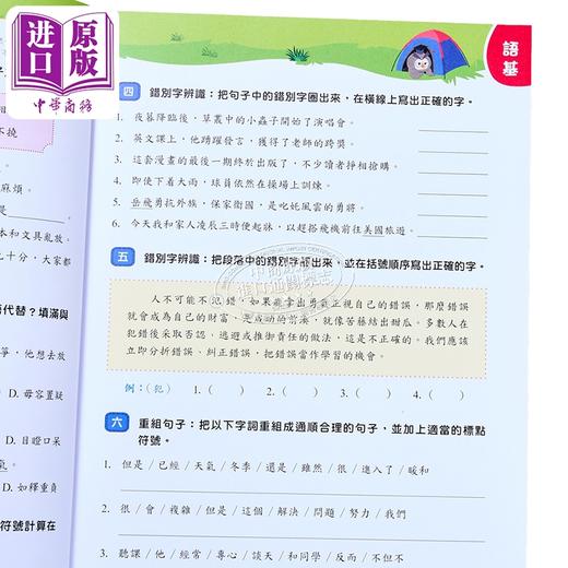 【中商原版】阅读语基特训营 小六 中文跃升训练系列 中华书局教育港台原版 小学六年级中文语文基础知识练习 阅读理解 含答案 商品图3