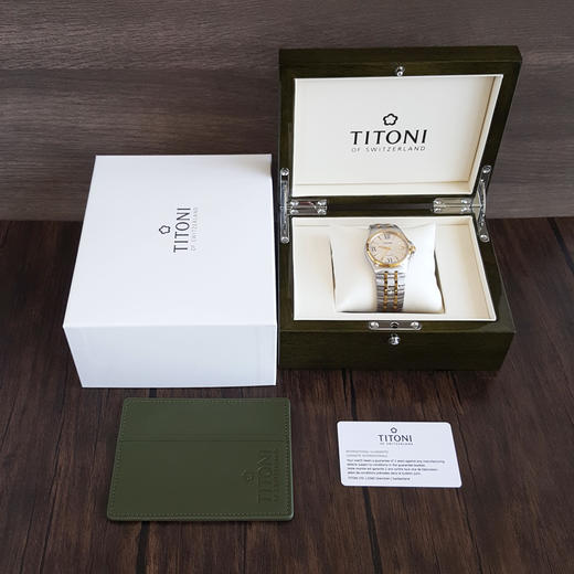 【全新】TITONI 梅花83730 SY-520自动机械机芯日期显示38MM（男款）Airmaster 空中霸王系列间金170426NJ123 商品图1