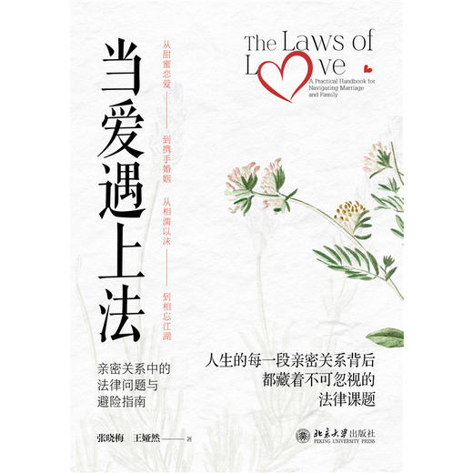 当爱遇上法：亲密关系中的法律问题与避险指南 张晓梅 王娅然 著   北京大学出版社 商品图1