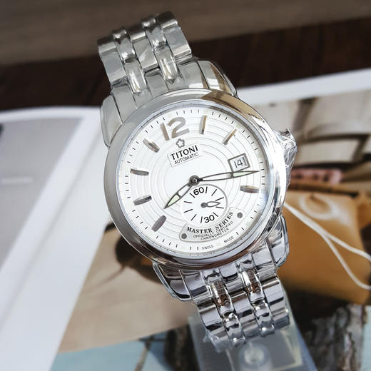 【全新】TITONI 梅花83688 S-297天文台认证自动机械机芯日期显示40MM（男款）Master Series 大师系列精钢170426NJ25 商品图5