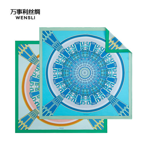 万事利双面印花大方巾-崇光华宇 商品图3