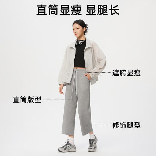 穿出曲线美【轻梵 空气八分直筒裤】轻柔裸感 视觉显瘦显腿长 高弹腰口收腹不勒 透气凉感 实用口袋 LJW 商品图1