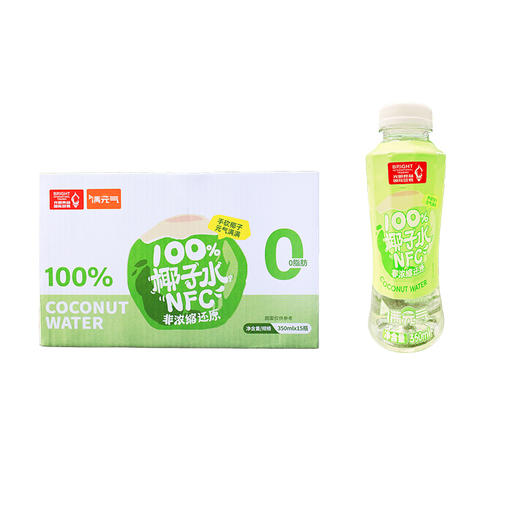 【快速补水】光明 光明满元气100%椰子水 350ml/瓶*15瓶 NFC非浓缩还原 商品图5