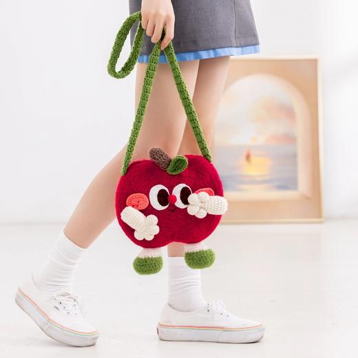 苏苏姐家红果果双子包手工diy编织钩针莫兰迪8毛线团自制包包材料包 商品图3