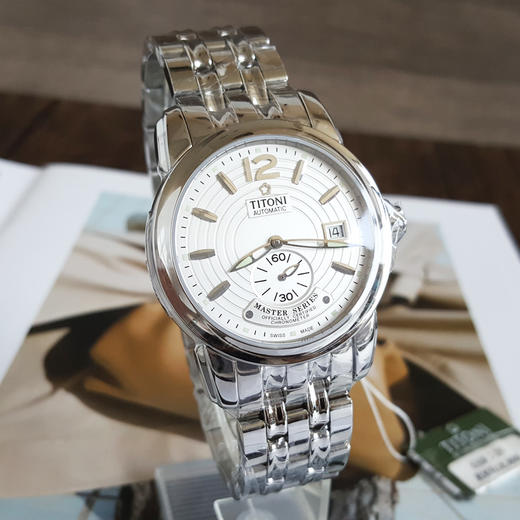 【全新】TITONI 梅花83688 S-297天文台认证自动机械机芯日期显示40MM（男款）Master Series 大师系列精钢170426NJ25 商品图4