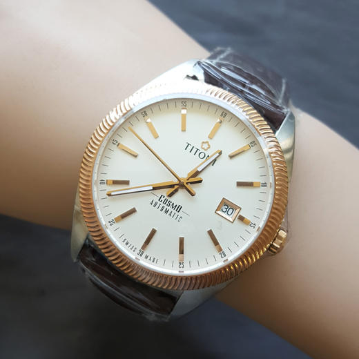 【全新】TITONI 梅花878 SRG-ST-606自动机械机芯日期显示41MM（男款）Cosmo 宇宙系列精钢/皮带170426NJ98 商品图8