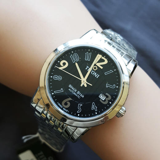【全新】TITONI 梅花83738 S-369自动机械机芯日期显示透明表背39MM（男款）Space Star 天星系列精钢170426NJ96 商品图8