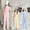【 韩系甜酷❗显高显瘦】女童洋气短袖冰丝套装夏季新款韩版时尚休闲运动阔腿直筒裤两件套 商品缩略图0