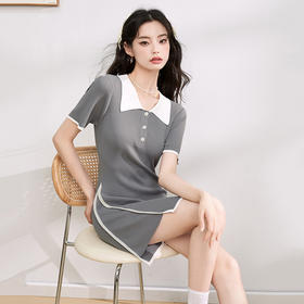西遇学院风甜酷辣妹连衣裙女2023夏季新品修身包臀短裙子女夏LCH39061