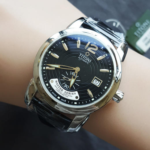 【全新】TITONI 梅花83688 S-ST-296天文台认证自动机械机芯日期显示40MM（男款）Master Series 大师系列精钢/皮带170426NJ38 商品图8