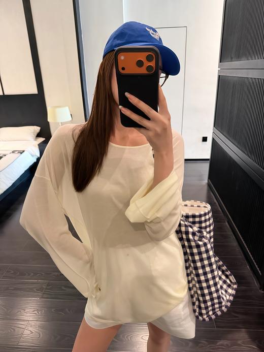 THESOONG|"半夏慵懒"进口16针醋酸棉大圆机防晒懒人氛围感罩衫9080 商品图5