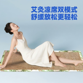 炎炎夏日睡个好觉！少艾堂 艾草凉席 凉而不寒冰感面料 150cm*60cm全适配尺寸 躺灸养生多场景适用
