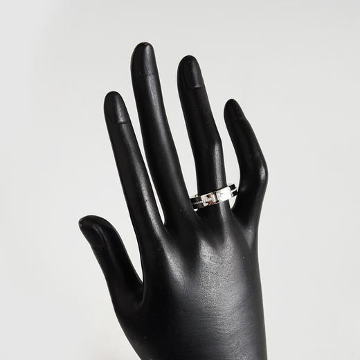 【95新】Tiffany & Co.蒂芙尼T 系列白金宽版镶钻双T戒指62号、宽度约5.3mm中性款170426TJ50 商品图6
