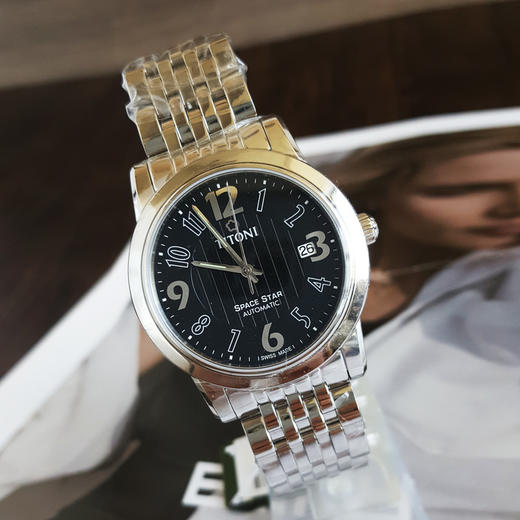 【全新】TITONI 梅花83738 S-369自动机械机芯日期显示透明表背39MM（男款）Space Star 天星系列精钢170426NJ96 商品图4