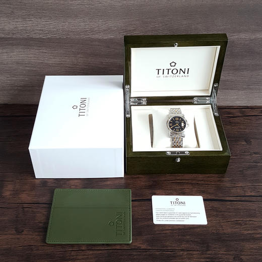 【全新】TITONI 梅花83738 SY-343自动机械机芯日期显示透明表背39MM（男款）Space Star 天星系列间金170426NJ94 商品图1