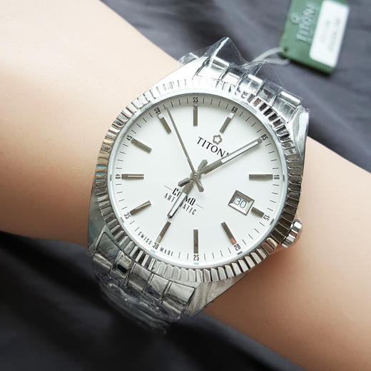 【全新】TITONI 梅花879 S-606自动机械机芯日期显示41MM（男款）Cosmo 宇宙系列精钢170426NJ100 商品图8