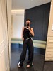 THESOONG|"奢感垂顺"100%桑蚕丝侧边条纹阔腿长裤8634 商品缩略图1