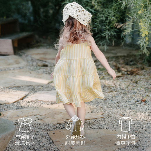 【宝宝服饰】EMXEE嫚熙婴童条纹连衣裙 商品图3