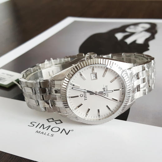 【全新】TITONI 梅花879 S-606自动机械机芯日期显示41MM（男款）Cosmo 宇宙系列精钢170426NJ100 商品图5