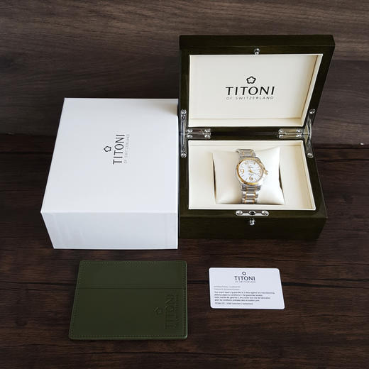 【全新】TITONI 梅花93933 SY-254自动机械机芯星期日期显示39MM（男款）Airmaster 空中霸王系列间金170426NJ10 商品图1