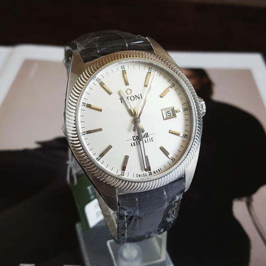 【全新】TITONI 梅花878 S-ST-606自动机械机芯日期显示41MM（男款）Cosmo 宇宙系列精钢/皮带170426NJ91 商品图3