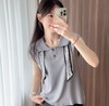亏本冲！哥D原厂订单‼冰丝老钱风穿搭！【可拆卸丝巾Polo领马甲】可盐可甜！高级又脱俗～ 商品缩略图1