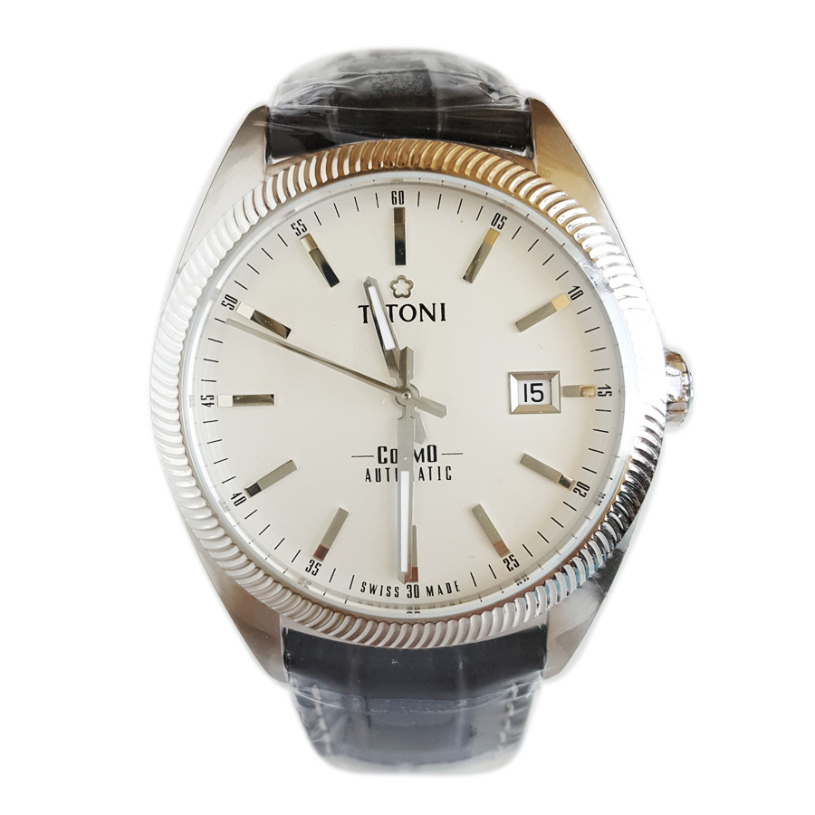 【全新】TITONI 梅花878 S-ST-606自动机械机芯日期显示41MM（男款）Cosmo 宇宙系列精钢/皮带170426NJ91