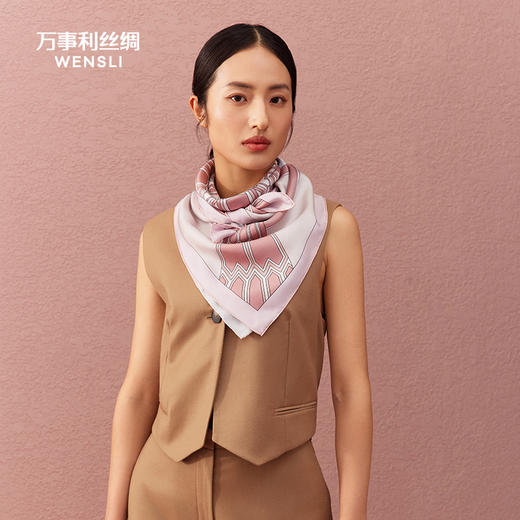 万事利双面印花大方巾-崇光华宇 商品图1