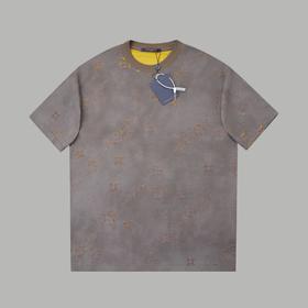 马户牌经典logo烧花提花短袖T恤