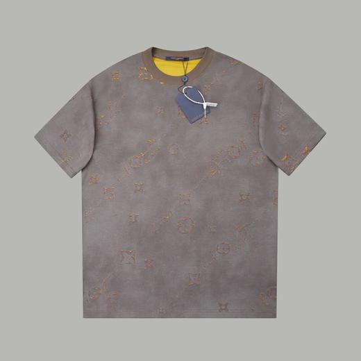 马户牌经典logo烧花提花短袖T恤 商品图0