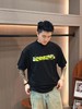 Bla@巴黎&家 GETARIAT字母胶带涂鸦印花复古重工水洗炒雪花做旧街头男女圆领短袖 商品缩略图0
