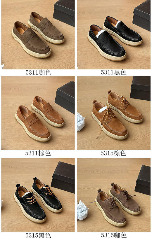 ecc男士真皮休闲鞋一脚蹬乐福鞋 商品图1