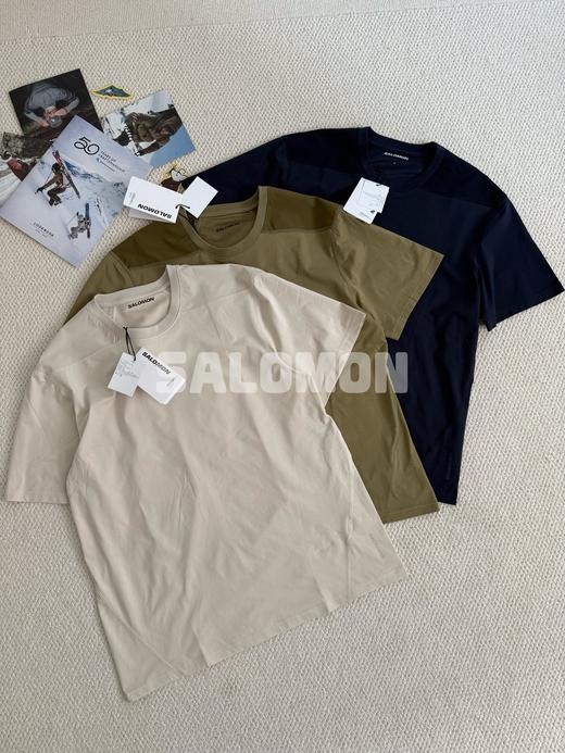 萨洛蒙户外男款透气运动徒步登山短袖T恤 商品图0