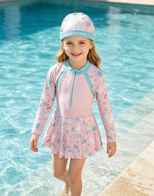 SCHIESSER德国舒雅女童泳装2件套3F/23612E 商品图1