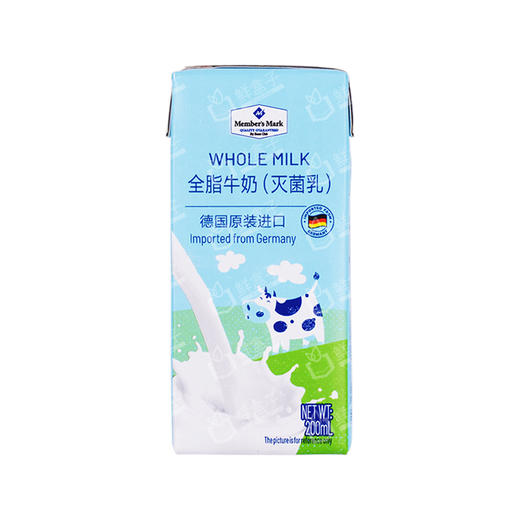 聚便利 x 山姆 Member's Mark 德国进口 全脂牛奶（灭菌乳）纯牛奶 200ml*1 商品图0