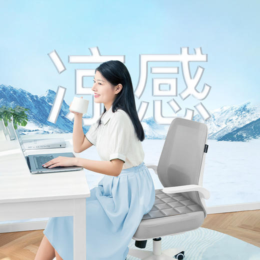 现代简约办公室久坐透气冰垫家用夏天冰丝坐垫宿舍凉席椅子垫学生坐垫 商品图3