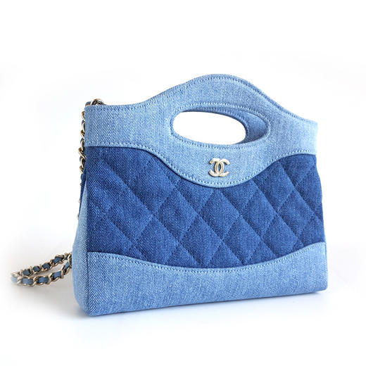 【闲置】CHANEL香奈儿31bag系列AP3656 B23555 U772226P蓝色拼色牛仔31bag nano链条包单肩包女士110526TJ11 商品图2