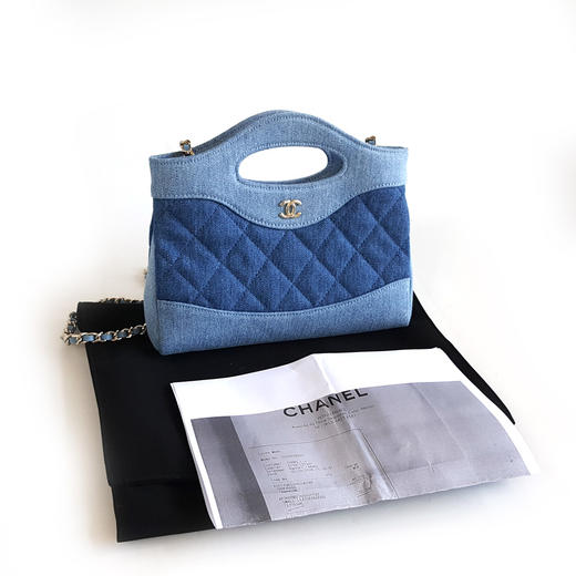 【闲置】CHANEL香奈儿31bag系列AP3656 B23555 U772226P蓝色拼色牛仔31bag nano链条包单肩包女士110526TJ11 商品图1