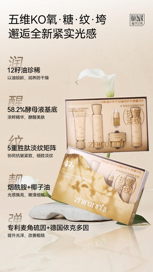 植然日季-时光蕴能·12籽源御龄紧塑赋活套盒(5件套)面部家居套抗皱 商品图3